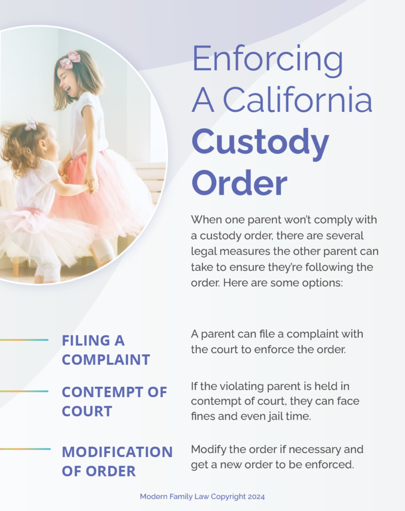 enforcing custody orders in California