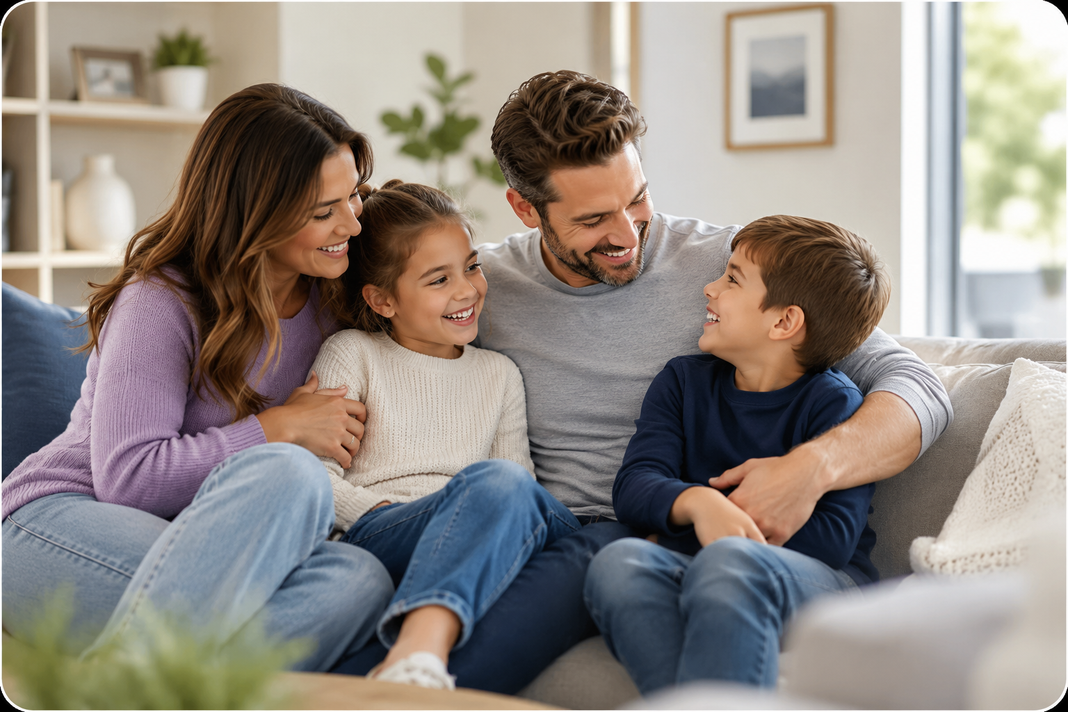 Modern Family Law team meeting with clients